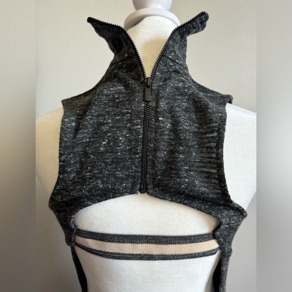 TRF by Zara Midi Mock Neck Dark Heather Gray Sleeveless Jersey Dress Size M - Picture 4 of 14